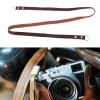 Micro Traders Camera Genuine Leather Shoulder Strap Camera Neck Strap Length 100cm Width 1.3cm Compatible with Fuji x100 X-T20 series Compatible with Sony RX100 & a6000 series, Brown view 2