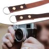 Micro Traders Camera Genuine Leather Shoulder Strap Camera Neck Strap Length 100cm Width 1.3cm Compatible with Fuji x100 X-T20 series Compatible with Sony RX100 & a6000 series, Brown view 3