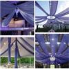 Navy Ceiling Drapes Wedding Arch Drapes Fabric 6 Panels 5FTx20FT Draping for Wedding Party Ceiling Decorations Arch Backdrop Chiffon Curtains Sheer Fabric for Canopy Bed Outdoor Tent Decor view 2