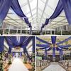 Navy Ceiling Drapes Wedding Arch Drapes Fabric 6 Panels 5FTx20FT Draping for Wedding Party Ceiling Decorations Arch Backdrop Chiffon Curtains Sheer Fabric for Canopy Bed Outdoor Tent Decor view 3
