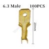 100-piece 2.8mm, 4.8mm, 6.3mm Spring Female Spade Cold Crimping Terminal Connector car Speaker Wire Connector Set.(4.8 Male,8) view 2