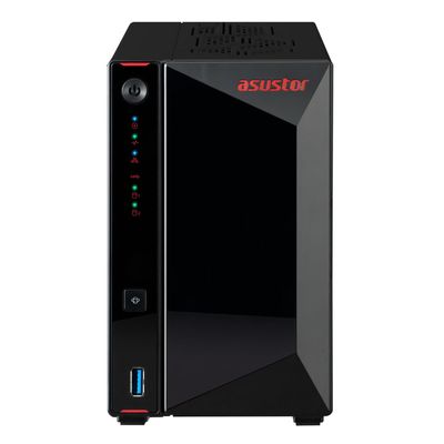 Asustor/DiscTech 10TB NAS Bundle: AS5402T NAS Server with 2x4TB SATA HDD and 2x1TB NVMe M.2 SSDs, 8GB RAM, Dual 2.5GbE LAN Ports