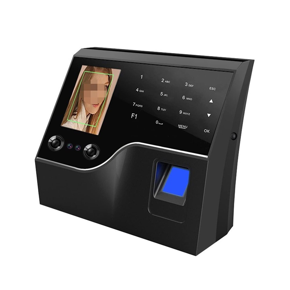 EliteBloom Biometric Employee Attendance Machine Card Punching Machine Dynamic Face Recognition Fingerprint Lock Intelligent Access Control and Attendance All-in-one Machine for SMA,