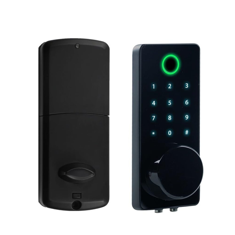 DUYHBAWRS-007 Smart Deadbolt Locks of Tuya App Biometric Fingerprint Password Keyless Entry Front Door Lock