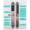 DUYHBAWRS-007 Villa Smart Fingerprint Door Lock Security Door Lock Password Keyess Entry Double- Folio Door Lock view 3