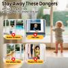 STERGDE Sliding Door Lock 4 Pack, Prevent children from opening sliding doors, sliding door baby proof, Easy To Install, For Sliding Glass Doors, Sliding Windows, Sliding Closets, EtcGrey view 3