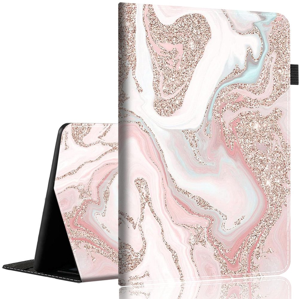Case for 6.8" Kindle Paperwhite (11th Gen-2021) and Kindle Paperwhite Signature Edition, Light Shell Cover with Auto Wake/Sleep for Kindle Paperwhite 2021Rose Gold Glitter Coral Gray Marble