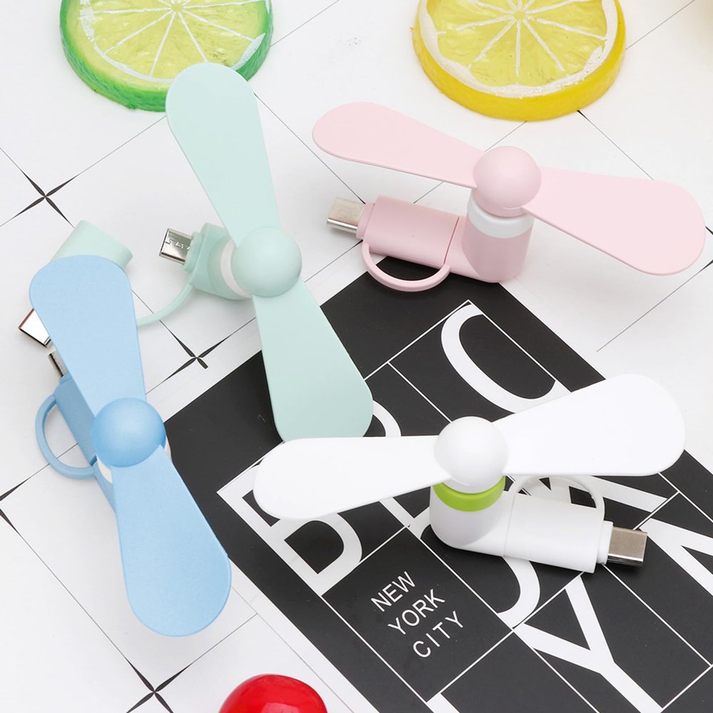 COPLKY Fan USB Fan Type C Removable Gadgets Low Power for Powerbank PC Laptop