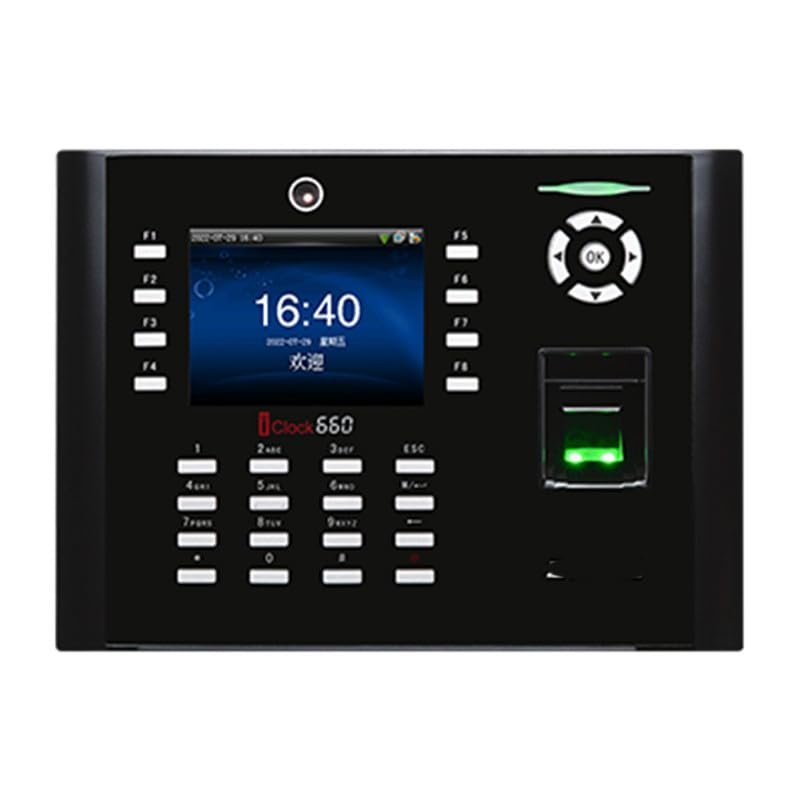 Biometric Employee Attendance Machine IClock1000 Smart Office Fingerprint Recognition Time Attendance Smart Terminal Employee Facial Clock Recorder Time Attendance for Sm,Lclock 1000 3g-One Size