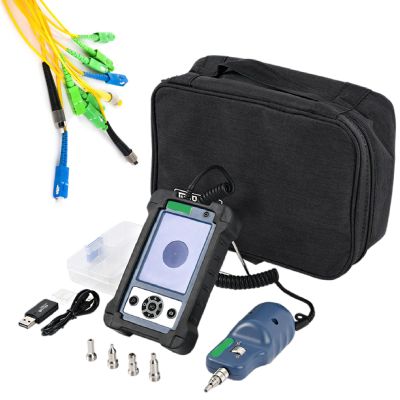 Portable Fiber Optic End Face Inspection Microscope, 400X Magnification, 3.5-Inch HD LCD Display, SC/FC/ST/LC Tips