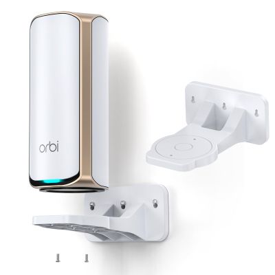Orbi WiFi 7 Mesh Wall Mount Kit for Net Gear Orbi 370 970 770 870 360 Series and Nighthawk WiFi 7 Router RS200, RS280S,RS300, RS500, RS600, RS700S -(White, 1 Pack)