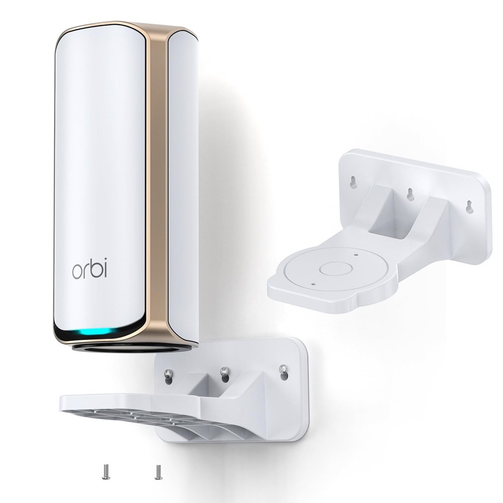 Orbi WiFi 7 Mesh Wall Mount Kit for Net Gear Orbi 370 970 770 870 360 Series and Nighthawk WiFi 7 Router RS200, RS280S,RS300, RS500, RS600, RS700S -(White, 1 Pack)