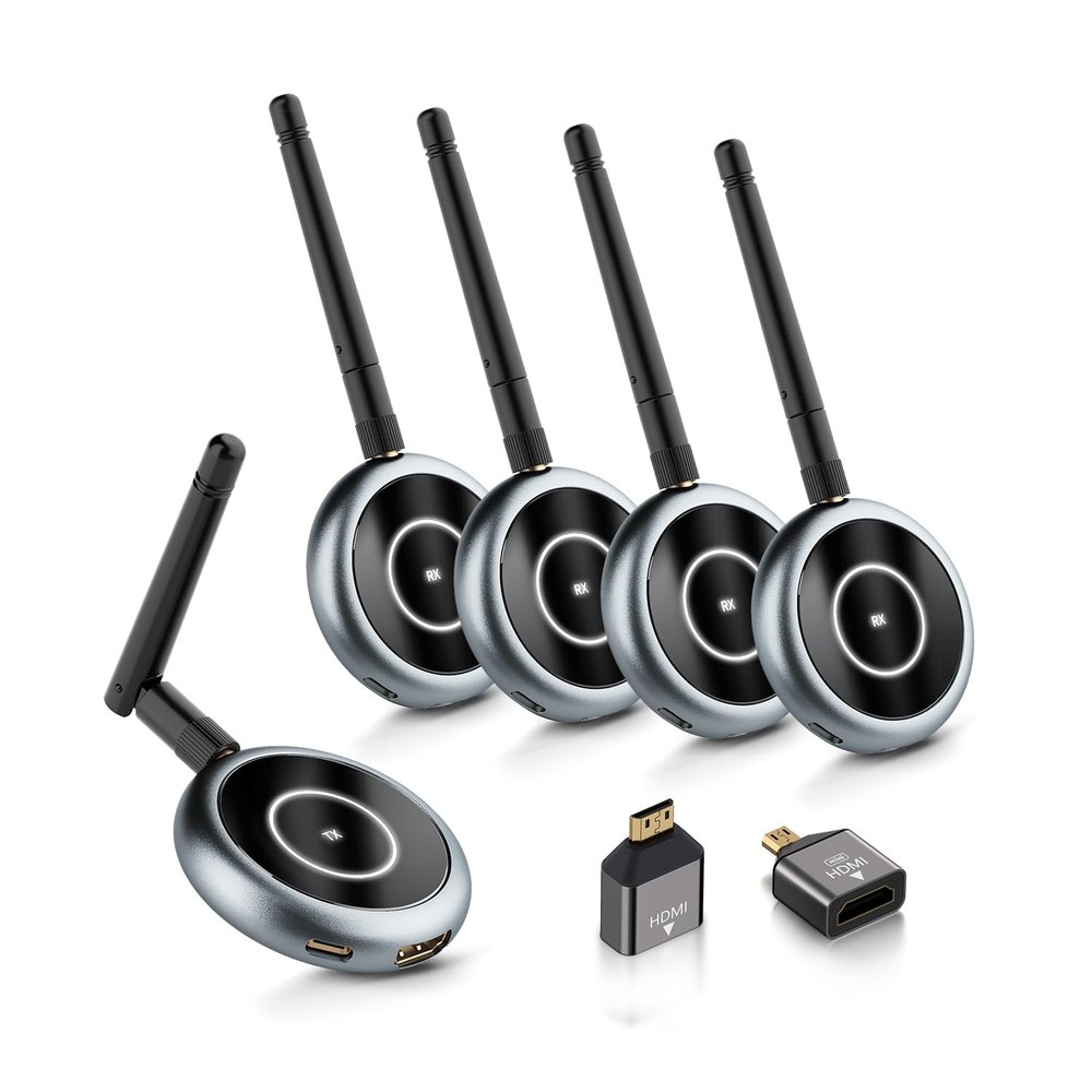 AIMIBO Wireless HDMI Transmitter and 4 Receivers