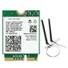for 1PCS AX411 WiFi Card+2X8DB Antenna WiFi 6E Cnvio2 BT 5.3 Tri-Band 5374Mbps Module for 1PCS Laptop/PC Win10/11-64Bit view 1