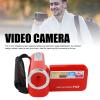 ASHATA Video Camera Camcorder, 16MP 1080P Video Camera with Microphones, 16X Digital Zoom, 32GB Memory Card, 2 Inch Rotation Screen, Vlogging Camera Recorder for Travel (Red) view 2