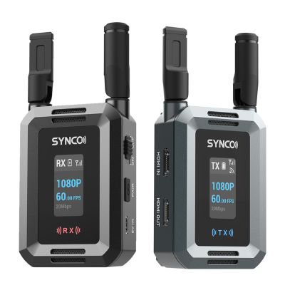 SYNCO XVision HD 1000ft Wireless Video Transmission System,5G HDMI Transmitter and Receiver Support 1080p60 40ms Latency,HDMI-Loopout