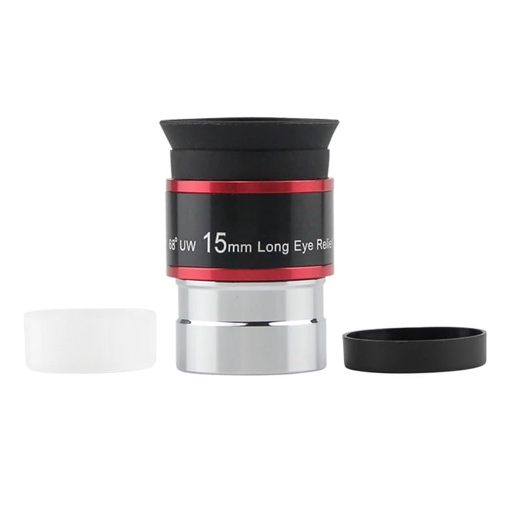 1.25 Inches 68 Degree 15mm Wide Angle Eyepiece Long Multi-Coated Astronomical Telescope Accessories