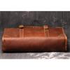 JSEIAJB Genuine Leather Handheld Men's Briefcase Shoulder File Bag Handmade Cross Computer Bag(D) view 2