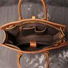 JSEIAJB Genuine Leather Handheld Men's Briefcase Shoulder File Bag Handmade Cross Computer Bag(D) view 3
