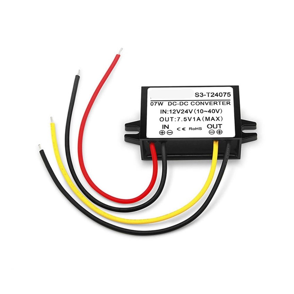 12V/24V to 7.5V 1A 2A 3A 4A 5A DC Buck Converter 10-40V to 7.4V Vehicle Equipment Use Power Module CE Certification(12V24V to 7.5V 1A)