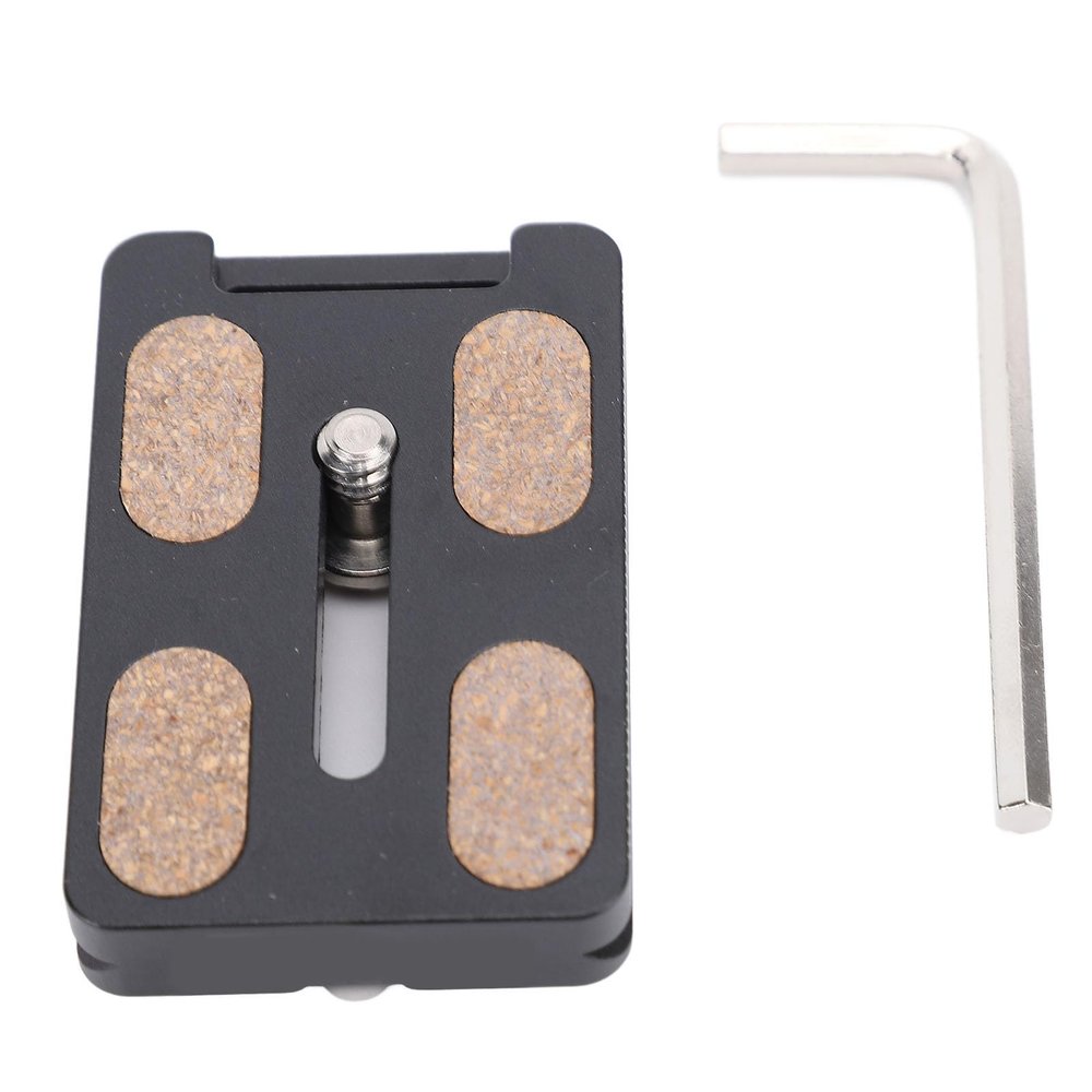 50MM Quick Release Plate, Aluminum Alloy Camera Plate with 1/4in Screw, Lightweight and Compact for DSLR, Mirrorless, Sports Cameras, with Scale, Anti Slip Pads