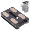 50MM Quick Release Plate, Aluminum Alloy Camera Plate with 1/4in Screw, Lightweight and Compact for DSLR, Mirrorless, Sports Cameras, with Scale, Anti Slip Pads view 4