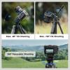 SmallRig CT-07 Aluminum Camera Tripod Stand, 63.4" Travel Tripod for iPhone and Cameras, Phone Tripods with Quick-Switch Vertical/Horizontal Mount, Adjustable Angles & Max. 4kg Load view 3