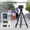 SmallRig CT-07 Aluminum Camera Tripod Stand, 63.4" Travel Tripod for iPhone and Cameras, Phone Tripods with Quick-Switch Vertical/Horizontal Mount, Adjustable Angles & Max. 4kg Load view 4