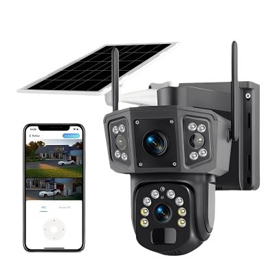 Yoidesu 4K Solar Security Cameras, for Pro APP Connection 2 Way Audio, Home Security Systems 8MP HD Solar Power Outdoor Camera for Home with Solar Panel Power, 4G Network Usage