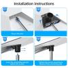 Pipe with Sturdy Construction for Precise Fit Pole Mount, Stable Installation for Gen 3 Dish Antenna, Easy Setup for Roof, Wall, RV, Camping view 4