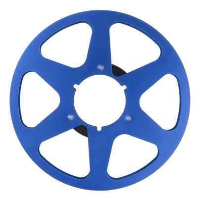 1/4 10.5 Inch Empty Tape Reel, 6 Hole Aluminum Alloy Universal Opening Machine Part, Sound Tape Takeup Reel for Pioneer Reel to Reel Recording Tapes (Blue)