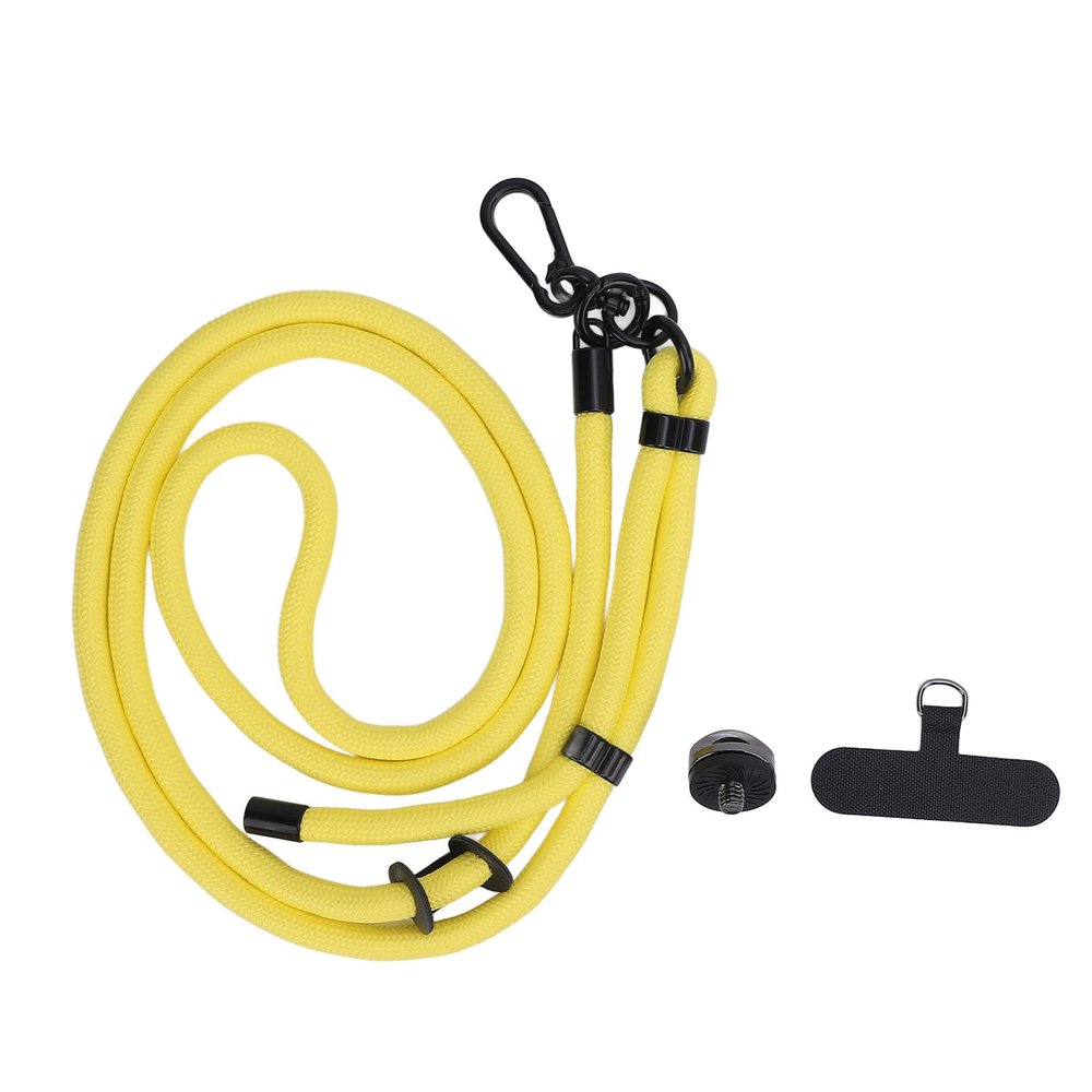 Action Camera Lanyard, 49-85cm Adjustable Strap Anti Lost Rope 1/4 Inch Thread Mount for 3 for Action 5 for ONE X4 (Yellow)