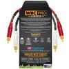 0.5 Foot RCA Cable Pair - WBC-PRO-Quad Ultra-Silent, Ultra-Flexible, Star-Quad Audiophile & Pro-Grade Audio Interconnect Cable with Amphenol ACPR Gold RCA Plugs - Gray & Red Jacket - Directional view 1
