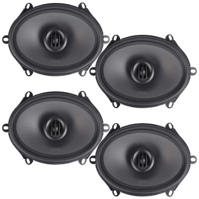 Audiosavings Bundle: (2) Pairs of THUNDER68 5x7 / 6x8 2-Way Coaxial Car Speakers, 240W Total, RMS 60W, Peak 120W, Polypropylene Woofer, Pivoting Tweeter, 92dB Sensitivity (2 Items)