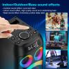 BOHINI Bluetooth Speaker, 160W Peak Powerful Loud Stereo Sound Deep Bass Wireless Boombox Portable Large Party Speakers with Subwoofer TWS Pairing Dynamic LED Light for Outdoor Camping Backyard Events view 4