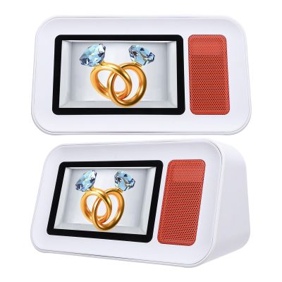 3D Holographic Player, Bluetooth 5.3 HiFi Speaker, Dynamic Floating Lyrics, 3D Dynamic Stereo Imaging Creative Gift, 3D Advertising Player 3D Dynamic Stereo Imaging for Room