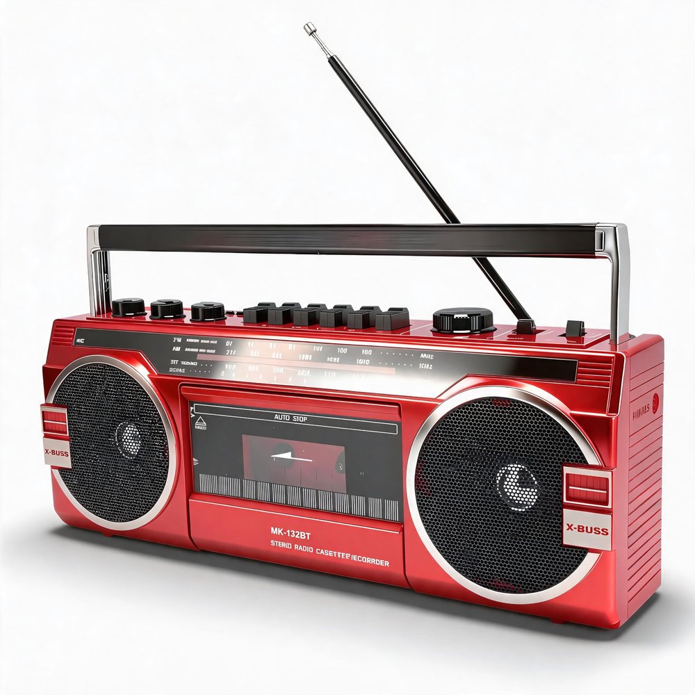 Retro Cassette Tape Player Recorder with AM FM SW Radio and Bluetooth Speak