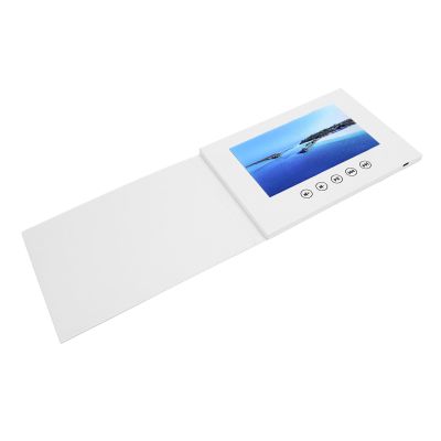 Akozon Video Greeting Card with LCD Screen 720P HD Video and Picture DIY Electronic Video Brochure with 128M Memory and Stickers for Wedding Xmas (5inch) (7inch)