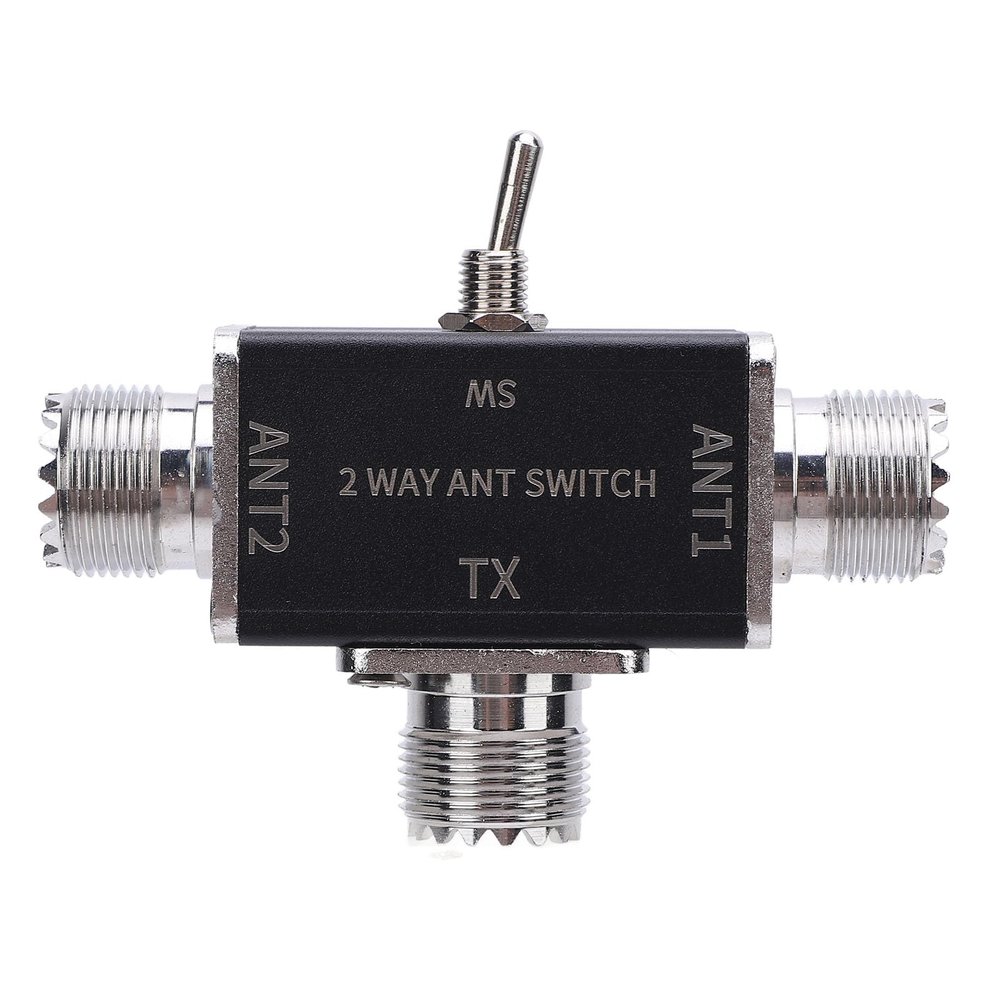 2 Way CB HAM Antennae Switch, Aluminum Alloy, 1-30MHz, 100W, Reverse Polarity Safety, IC 705 Shortwave Radio, Coaxial Antennae Switch, Foldable Tripod with Ground Safety,