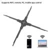 3D Hologram Fan, 645 LED Beads High Resolution Holographic Advertising Display with WiFi App Control for Retail Stores and Events Black 23.6in view 3