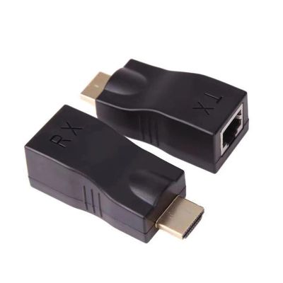 4k RJ45 Ports LAN Network Extension Up to 30m Over CAT5e / 6 UTP LAN Ethernet Cable HDMI-Compatible Extender Compatible with The HDTV HDPC(Black)
