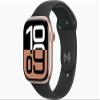 Apple Watch Series 10 [GPS, 42mm] - Rose Gold Aluminum Case with Black Sport Band, S/M (Renewed Premium) view 1