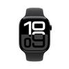 Apple Watch Series 10 [GPS, 46mm] - Jet Black Aluminum Case with Black Sport Band, M/L (Renewed Premium) view 2