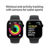 Apple Watch Series 10 [GPS, 46mm] - Jet Black Aluminum Case with Black Sport Band, M/L (Renewed Premium) view 4