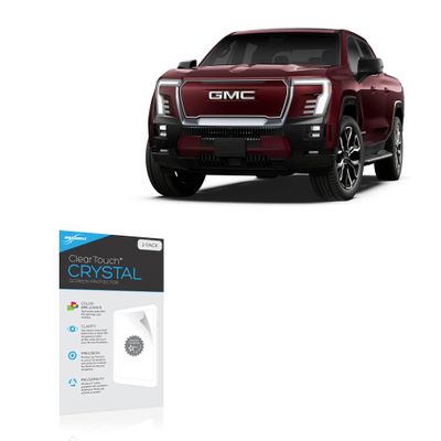 BoxWave Screen Protector Compatible with GMC 2025 Sierra EV Denali Infotainment Display (16.8 in) - ClearTouch Crystal (2-Pack), HD Film Skin - Shields from Scratches