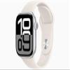 Apple Watch Series 10 [GPS, 46mm] - Silver Aluminum Case with Starlight Sport Band, S/M (Renewed Premium) view 1