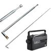 3pcs Radio TV Antenna 5 Section Telescopic Aerial Replacement Connector For TV view 1