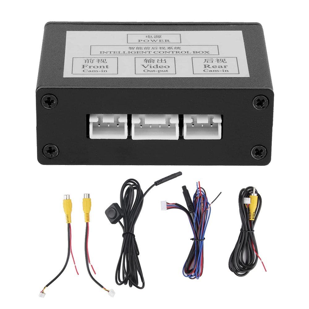 Smart Car Parking Camera Converter Front Rear View Video Switch Channel Control Box Adapter for Vehicles with Monitor and Reversing Camera