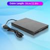 CHICIRIS Portable Floppy Drive, 3.5 inch USB External Floppy Disk Drive, Lightweight Portable 2 HD/2 DD for Desktop Laptop Computers, with USB Interface view 3