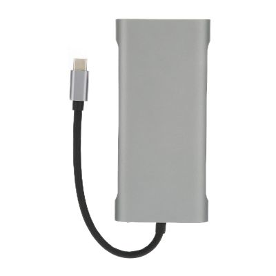 Expansion Dock Type C 11 in 1, Multifunctional Aluminum Alloy, Portable Dock for Type C Computers, 4K, 4 USB3.0 Ports, 1080P VGA, 87W PD, Gigabit RJ45